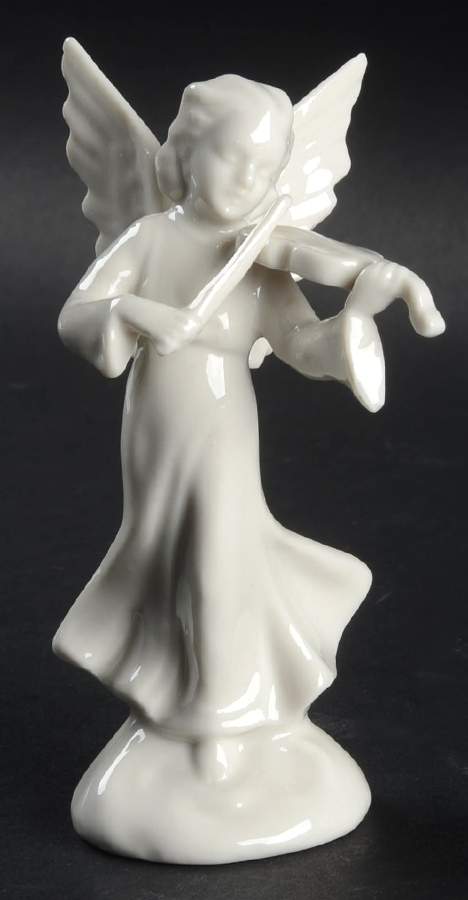 Angel Musicians #6 Angel With Violin-Foot Out - No Box by Dresden (German)-1