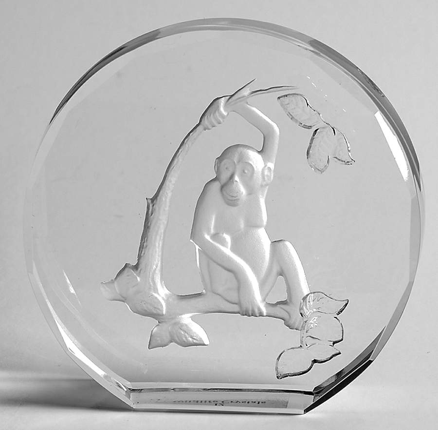 Wildlife Crystals Paperweights Chimpanzee - No Box by Danbury Mint-1