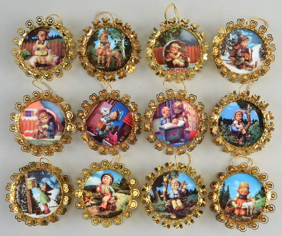 Merry Little Children-MI Hummel Boxed Set Of 12 Ornaments - With Box by Danbury Mint-1