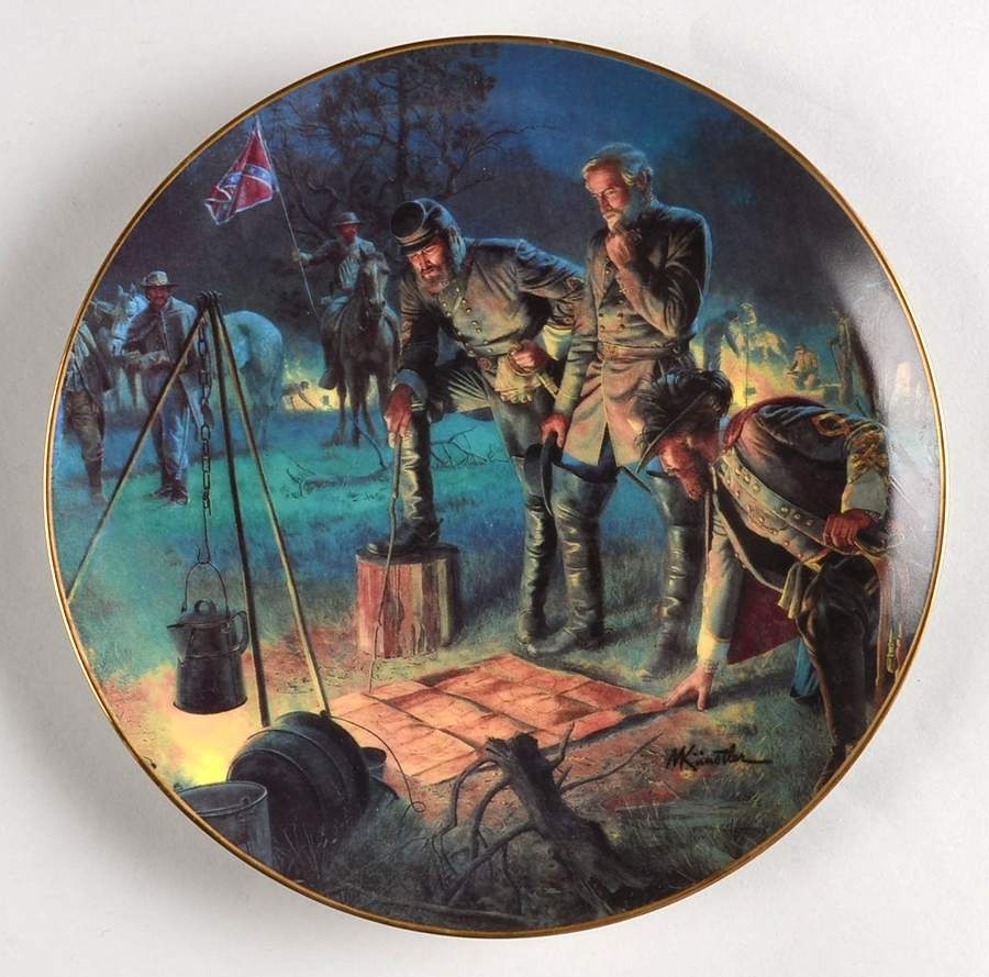 Jackson and Lee: Legends in Gray Last Council - No Box by Danbury Mint-1