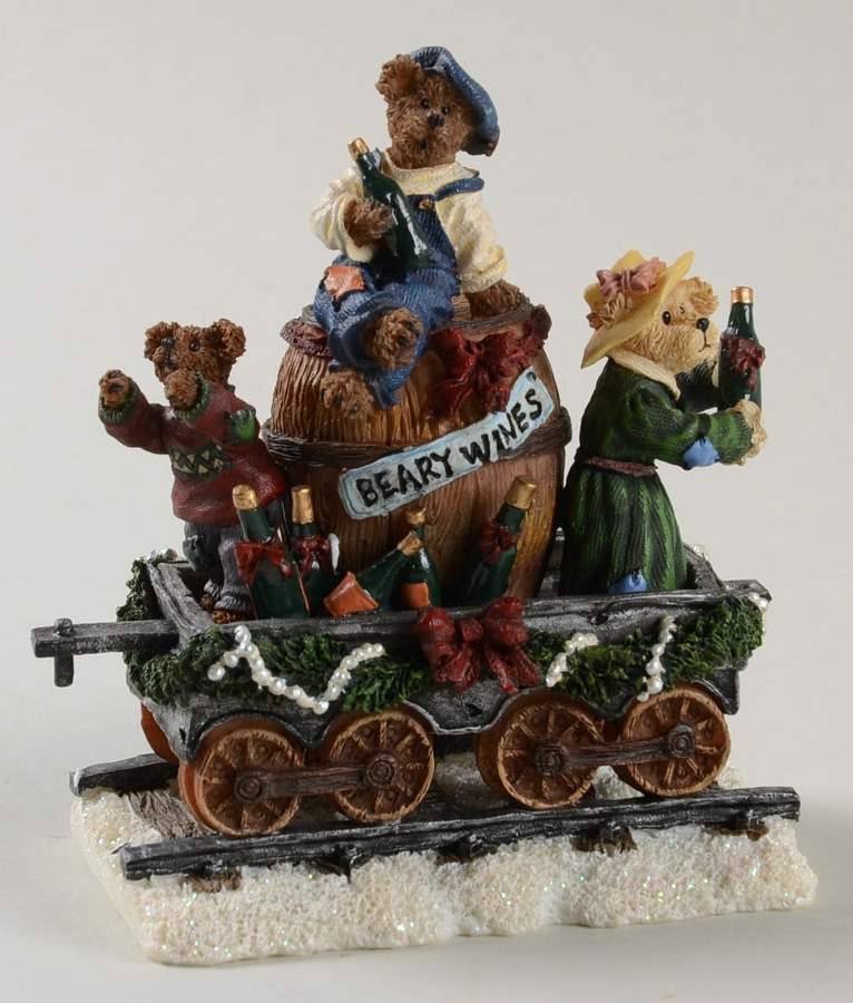 Boyds Bears Christmas Train Beary Wines Car - No Box by Danbury Mint-1