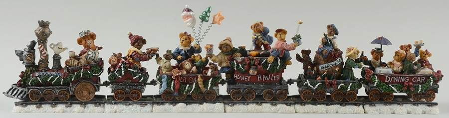 Boyds Bears Christmas Train 6 Piece Boxed Set - With Box by Danbury Mint-1