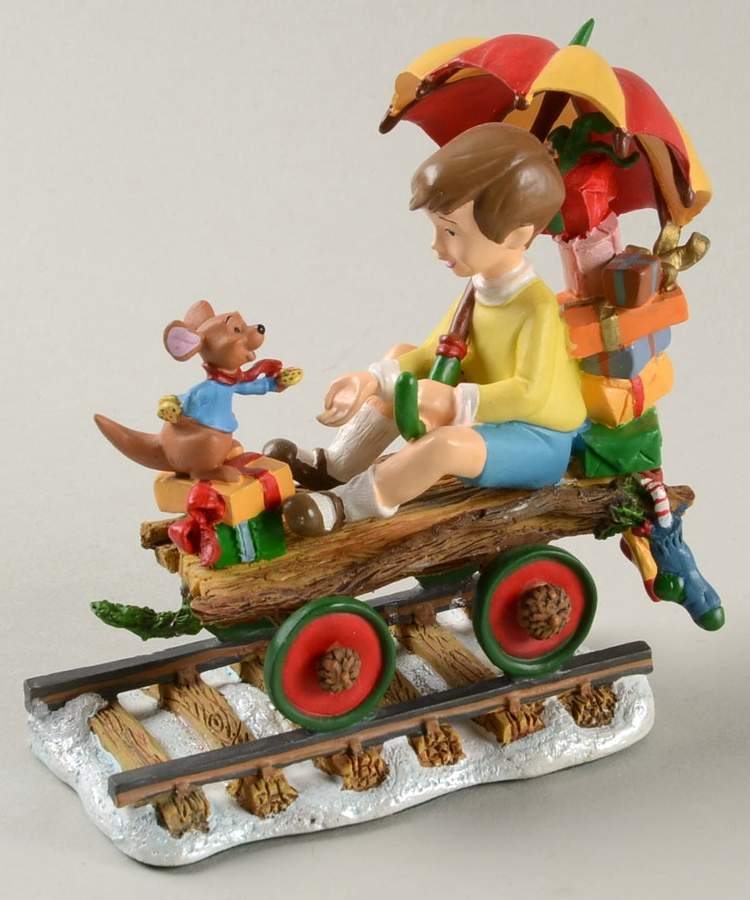 Pooh's Express Christmas Train Christopher Robin & Roo - No Box by Danbury Mint-1