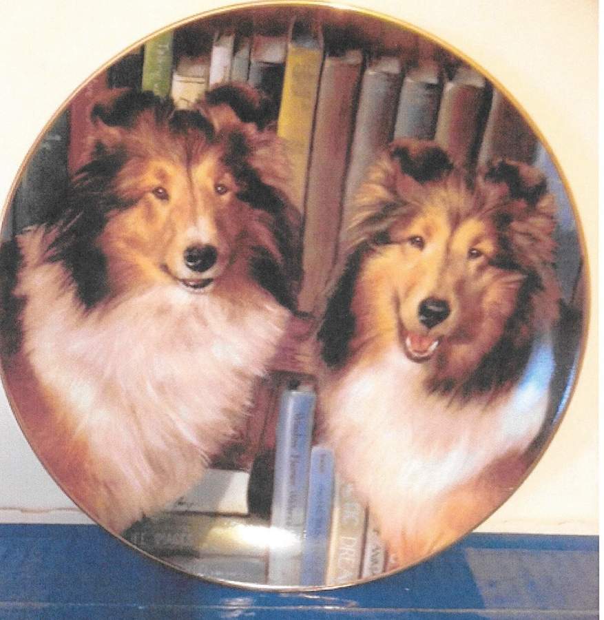 Shetland Sheepdogs Bookends - No Box by Danbury Mint-1