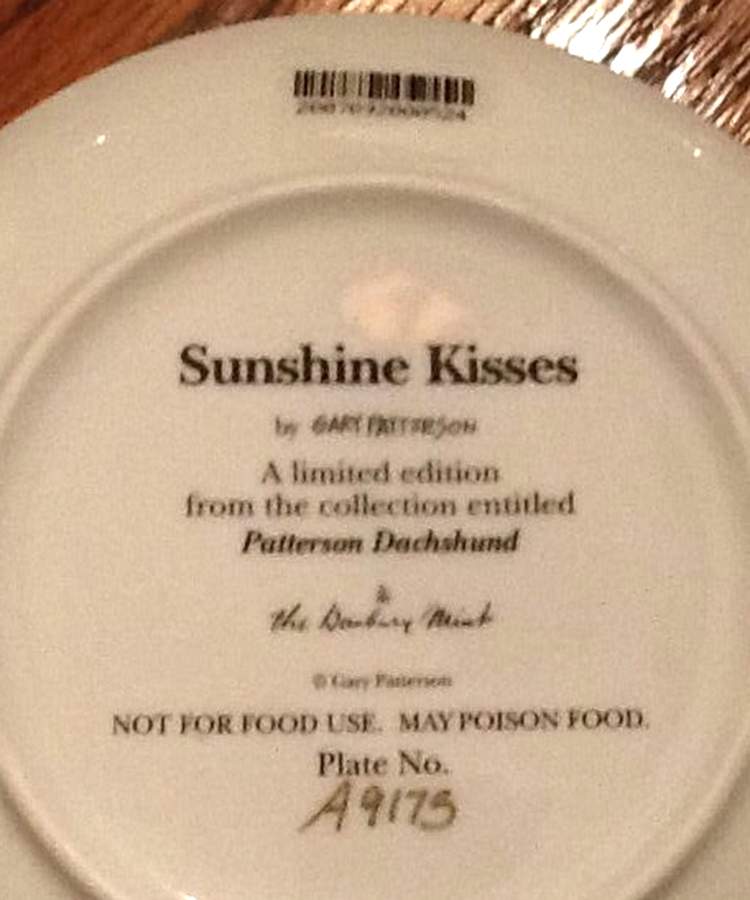 Patterson Dachshund Sunshine Kisses - No Box by Danbury Mint-1