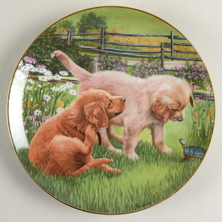 Golden Retrievers Garden Visitor - No Box by Danbury Mint-1