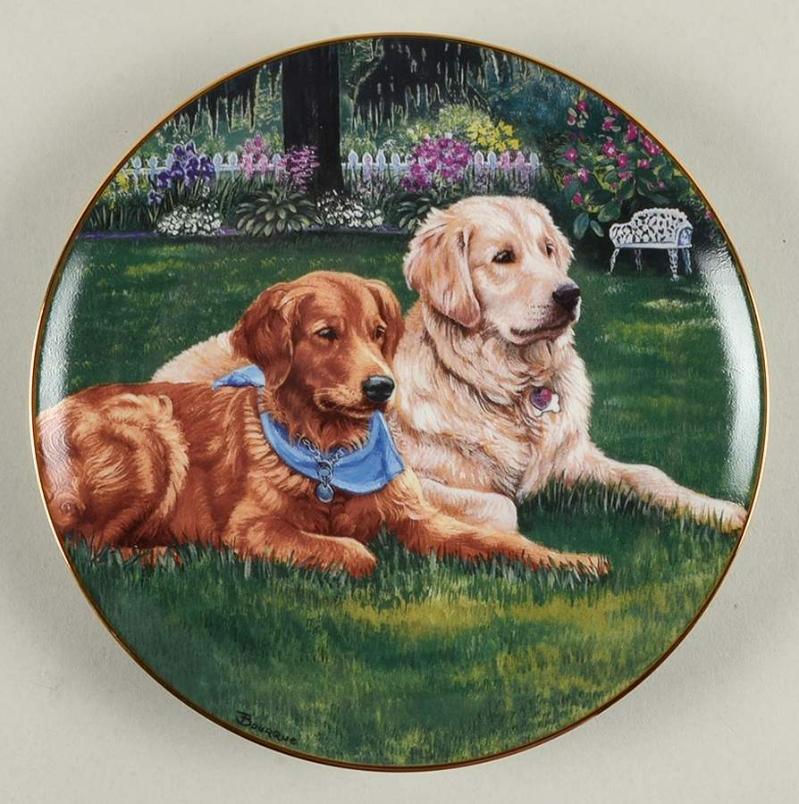Golden Retrievers Peaceful Pals - No Box by Danbury Mint-1