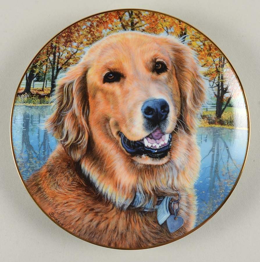 Golden Retrievers All Smiles - No Box by Danbury Mint-1