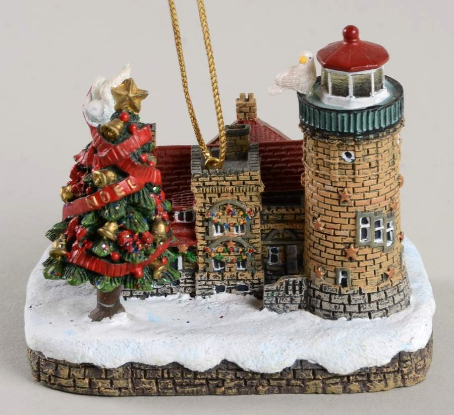Christmas Lighthouse Ornaments Old Mackinac Point Light, Mackinaw City, - No Box by Danbury Mint-1