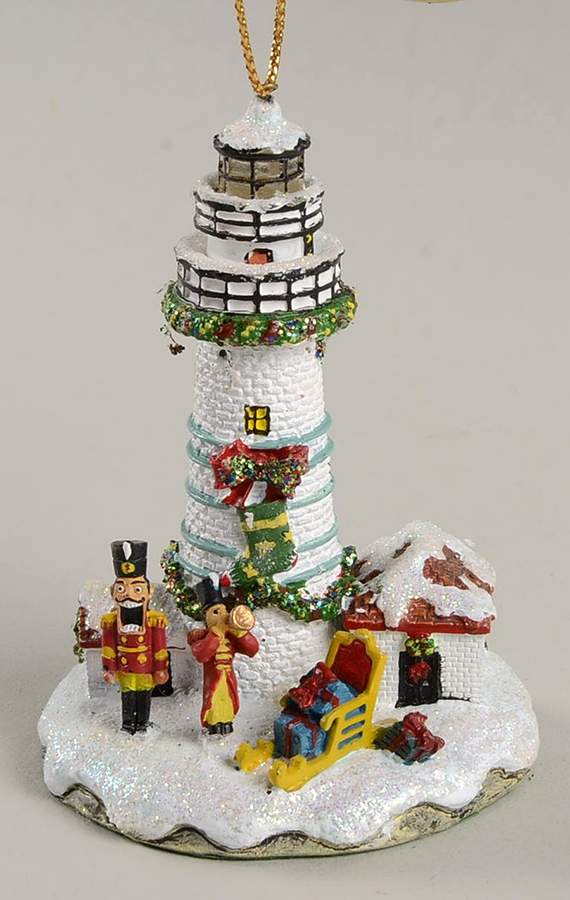 Christmas Lighthouse Ornaments Boston Light, Little Brewster, Ma - No Box by Danbury Mint-1