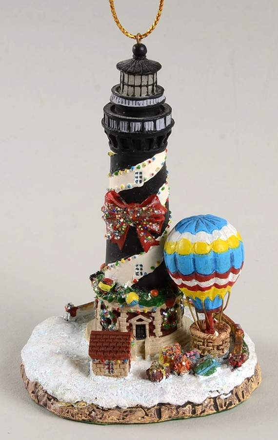 Christmas Lighthouse Ornaments Cape Hatteras, Buxton, Nc - No Box by Danbury Mint-1