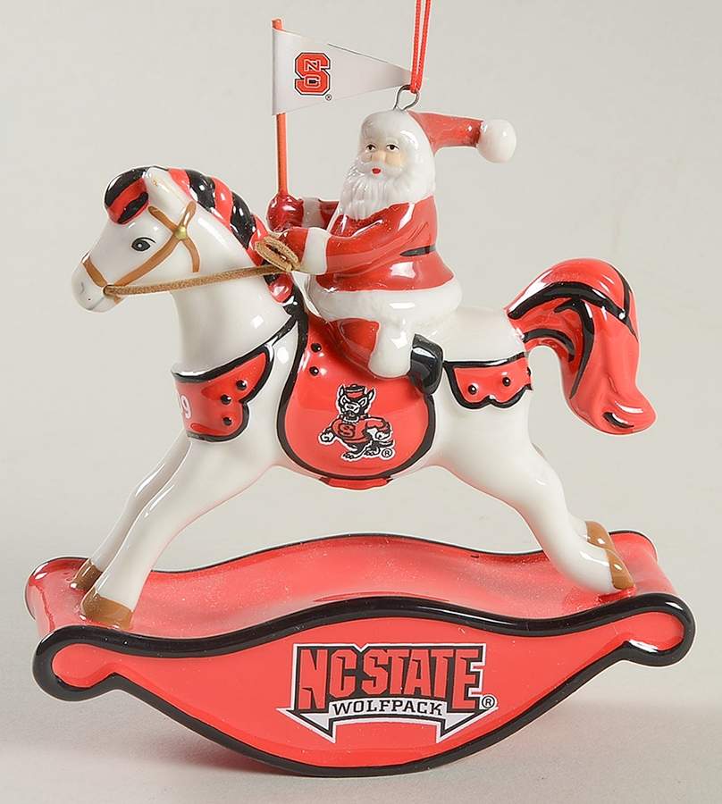 NC State Wolfpack Christmas Rockin' Santa - No Box Nb2009 by Danbury Mint-1