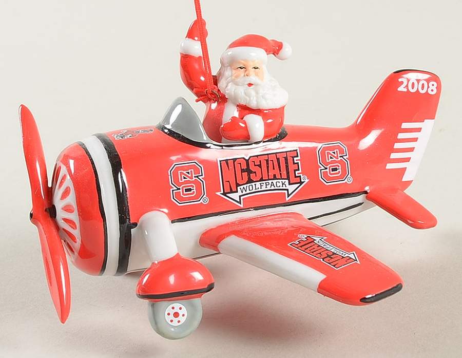 NC State Wolfpack Christmas Victory Plane - With Box Bx2008 by Danbury Mint-1