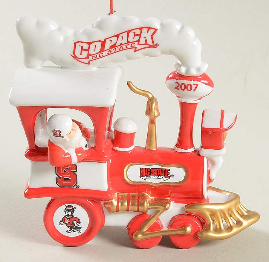 NC State Wolfpack Christmas Holiday Express Train - With Box Bx2007 by Danbury Mint-1