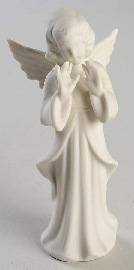 Angel Musicians Bisque Angel Conductor-Layered Robe - No Box by Dresden (German)-1