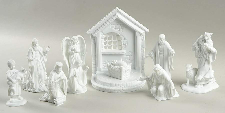 A Child Is Born 10 Piece Nativity Set - With Box by Department 56-1