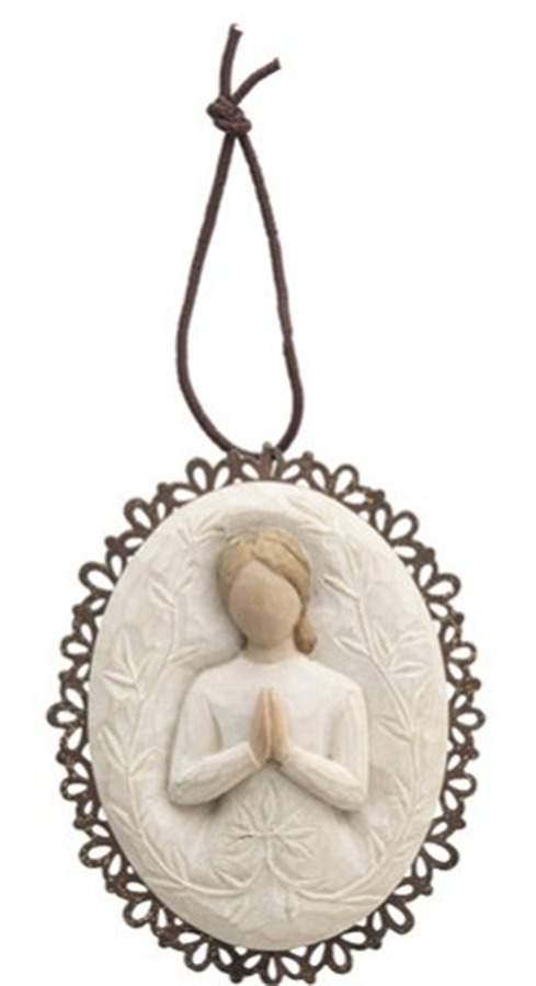 Willow Tree Metal-Edged Ornaments A Tree, A Prayer - With Box by Demdaco-1