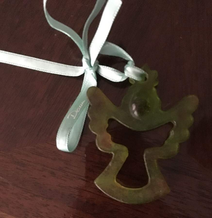 Christmas Ornaments Angel Ornament-Verte & Amfre - With Box by Daum-1