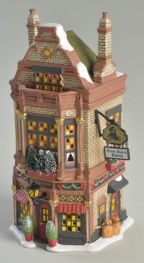 Twelfth Night - Dickens' Village Eleven Pipers Piping Shop - Boxed by Department 56-1