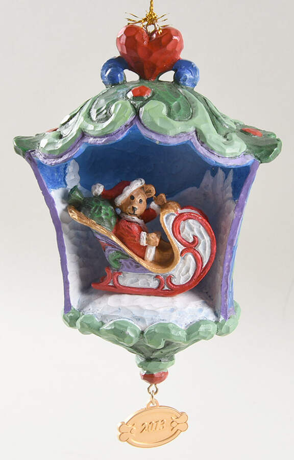 Annual Jim Shore Ornament Berry Merry Bear - Boxed by Danbury Mint-1
