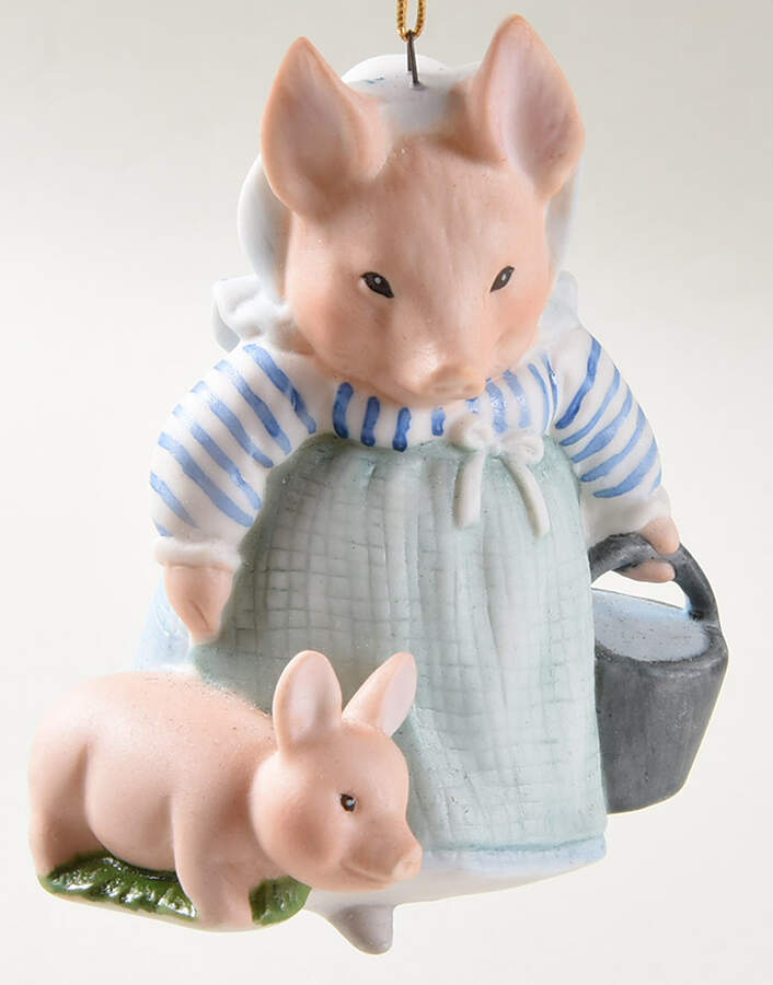 Beatrix Potter Christmas Ornament Collection Aunt Pettitoes - No Box by Danbury Mint-1