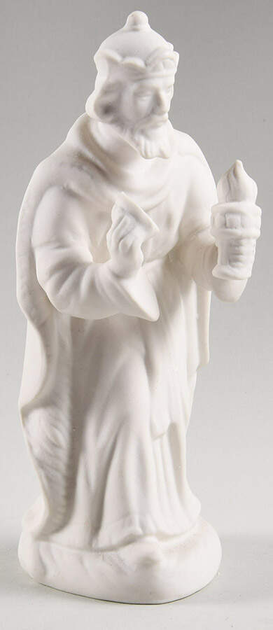 Dresden Nativity Figurines King Melchoir-Standing-Hands Out - No Box by Dresden (German)-1