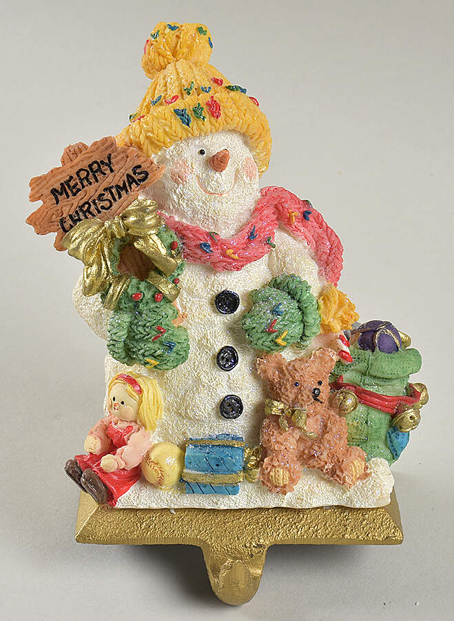 Christmas Stocking Holders Snowman With Gold Hat - No Box by Dayton Hudson-1