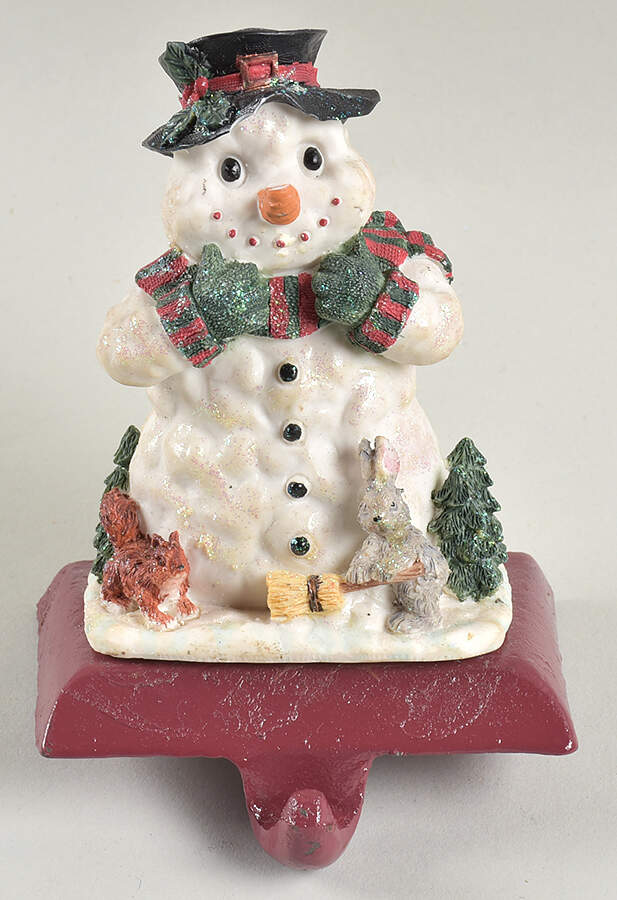 Christmas Stocking Holders Snowman With Plaid Scarf - Boxed by Dayton Hudson-1