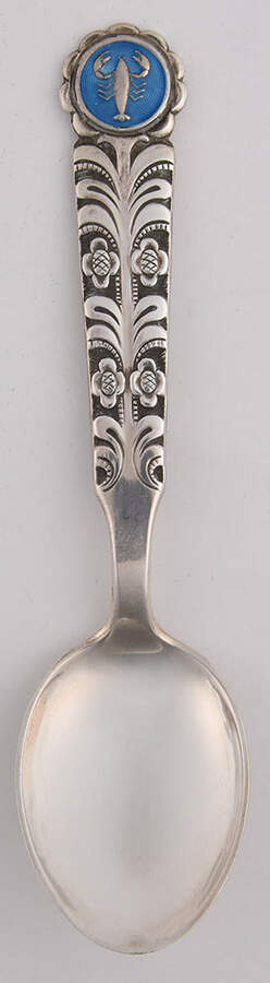 Zodiac Sterling Spoons Cancer - No Box by David Andersen-1