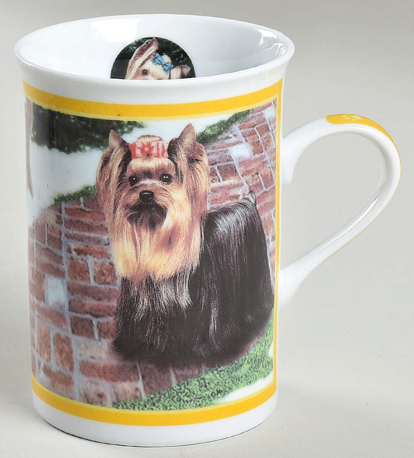 Elegant Yorkies Mug Walk In The Park - No Box by Danbury Mint-1