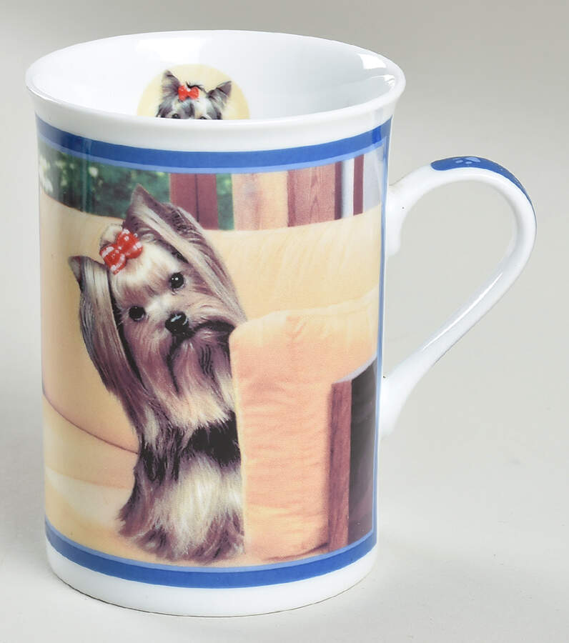 Elegant Yorkies Mug Sitting Pretty - No Box by Danbury Mint-1