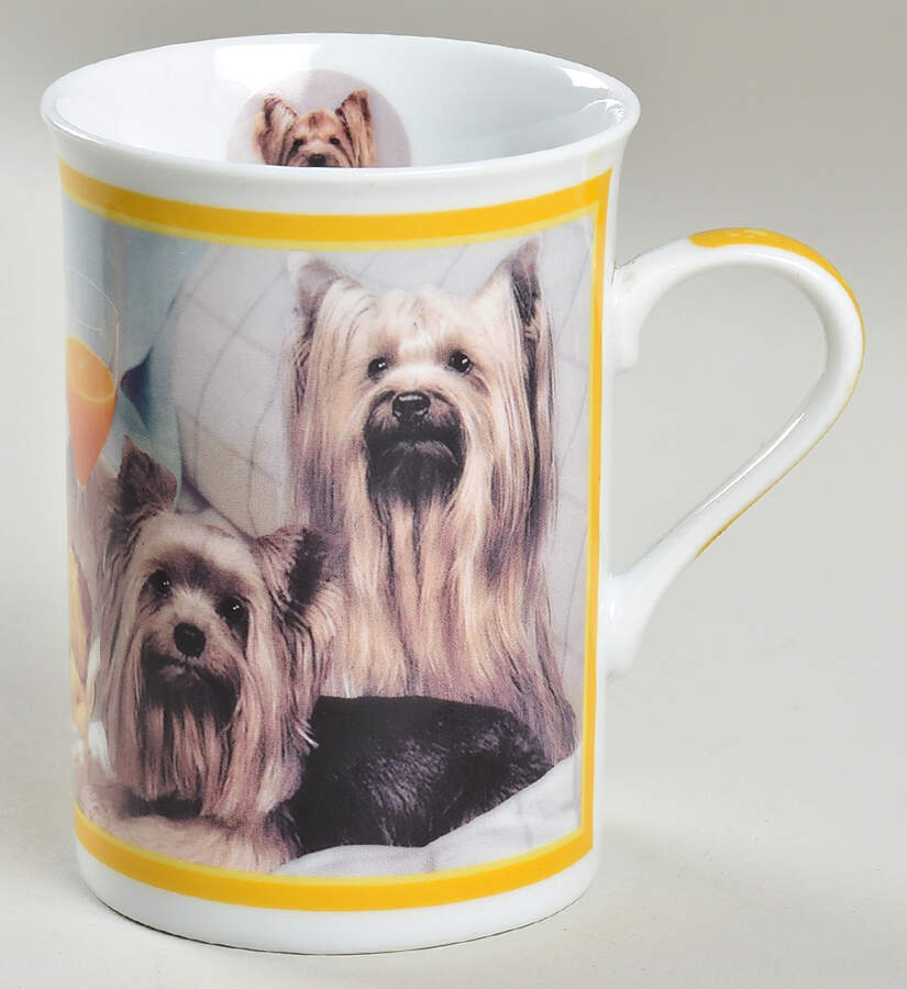 Elegant Yorkies Mug Breakfast In Bed - No Box by Danbury Mint-1