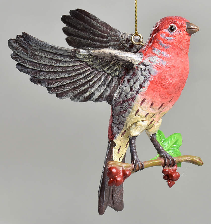 The Songbird Christmas Ornaments House Finch - No Box by Danbury Mint-1