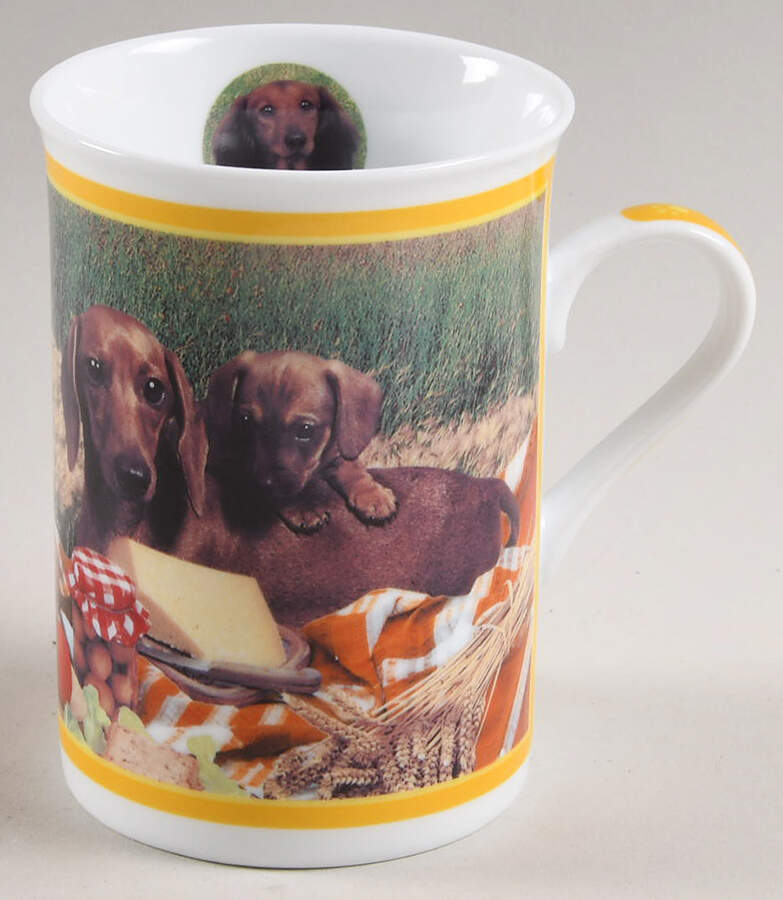 Darling Dachshunds Picnic Time - No Box by Danbury Mint-1
