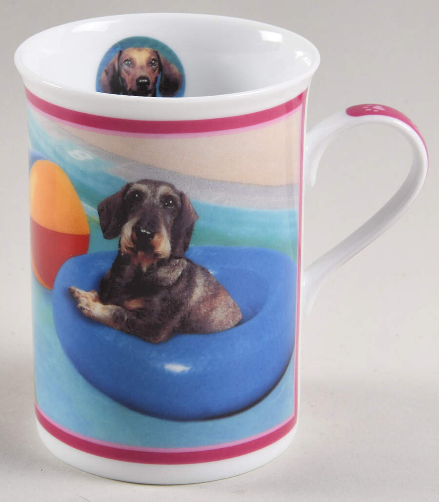 Darling Dachshunds By The Pool - No Box by Danbury Mint-1