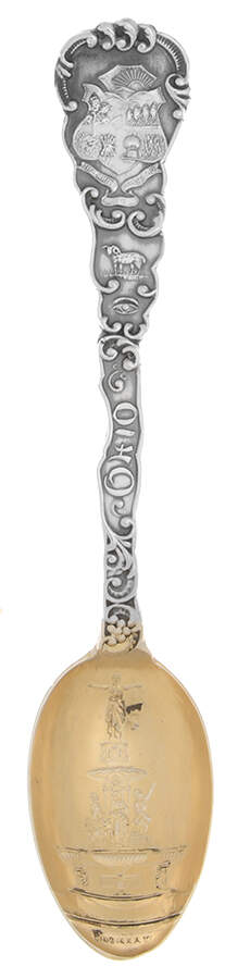 Sterling Souvenir Spoons Cincinnati, Ohio  - No Box by Duhme Co-1
