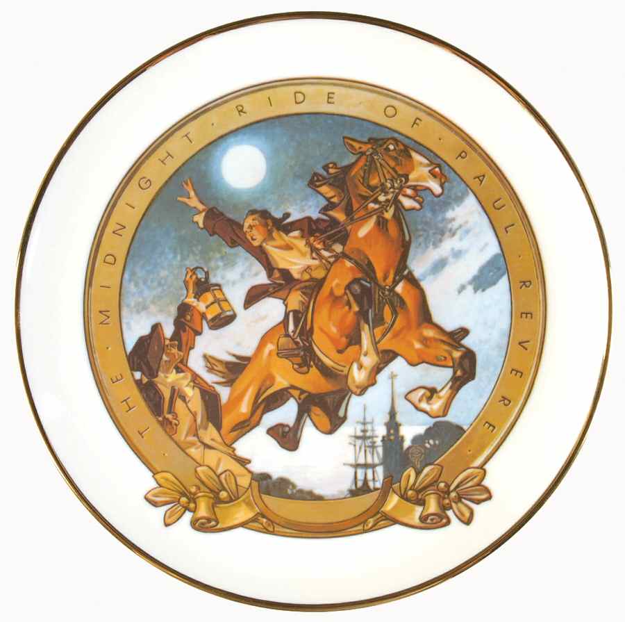 Bicentennial Plate Midnight Ride Of Paul Revere - With Box by Edgerton-1