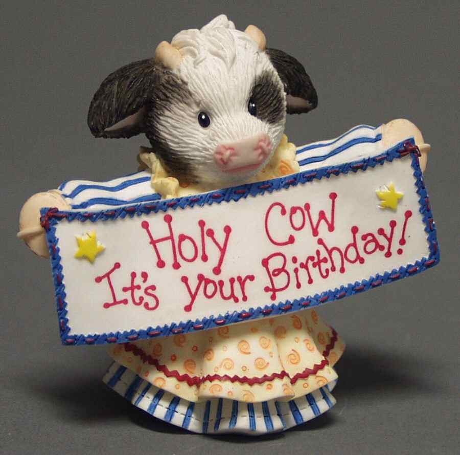 Mary's Moo Moos Holy Cow-Birthday - Boxed by Enesco-1