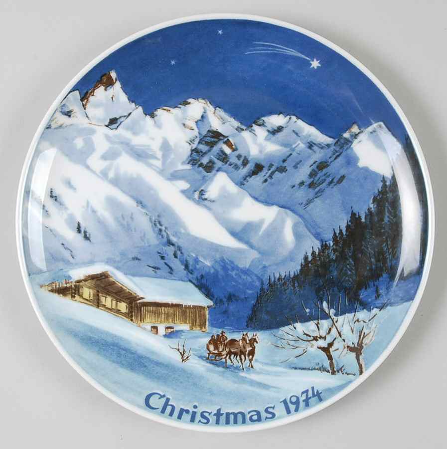 Christmas Plate Einoedsbach Near Oberstdorf - Boxed by Eschenbach-1