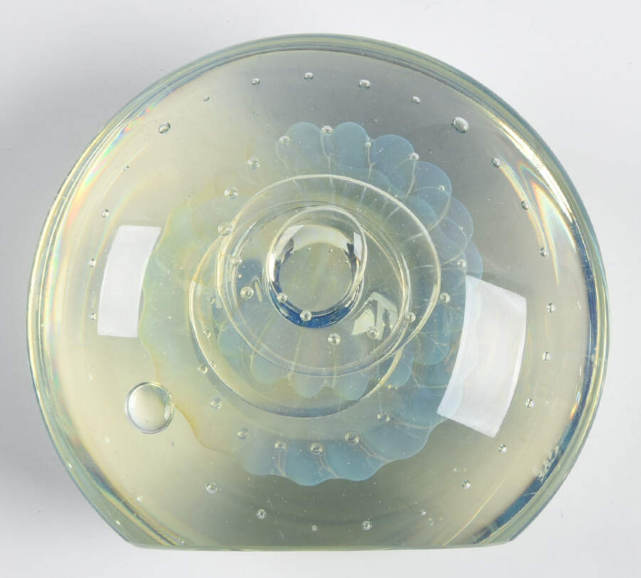 Eickholt Studios Crystal Paperweight Blue Spiral - No Box by Eickholt Studios-1
