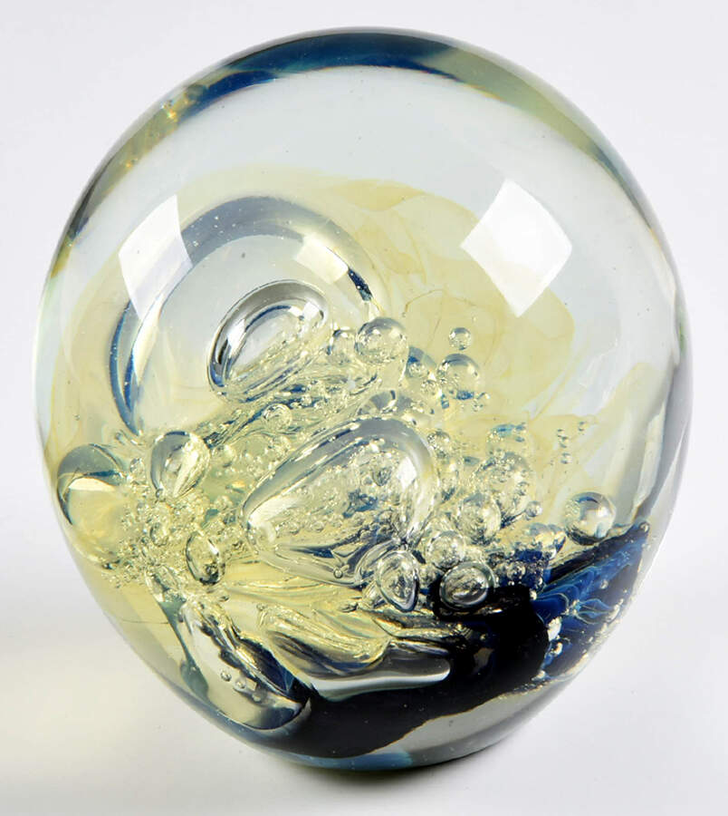 Eickholt Studios Crystal Paperweight Heart-Green Marble Swirl,Pink  - No Box by Eickholt Studios-1