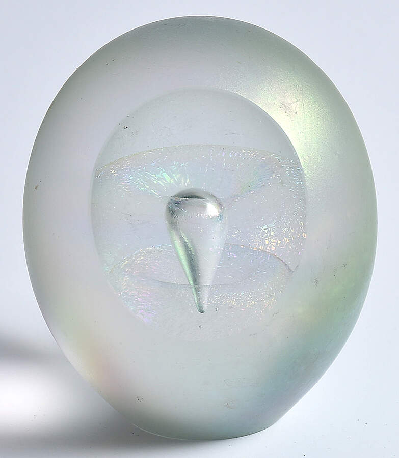 Eickholt Studios Crystal Paperweight Fountain Teardrop-Irridescent - No Box by Eickholt Studios-1