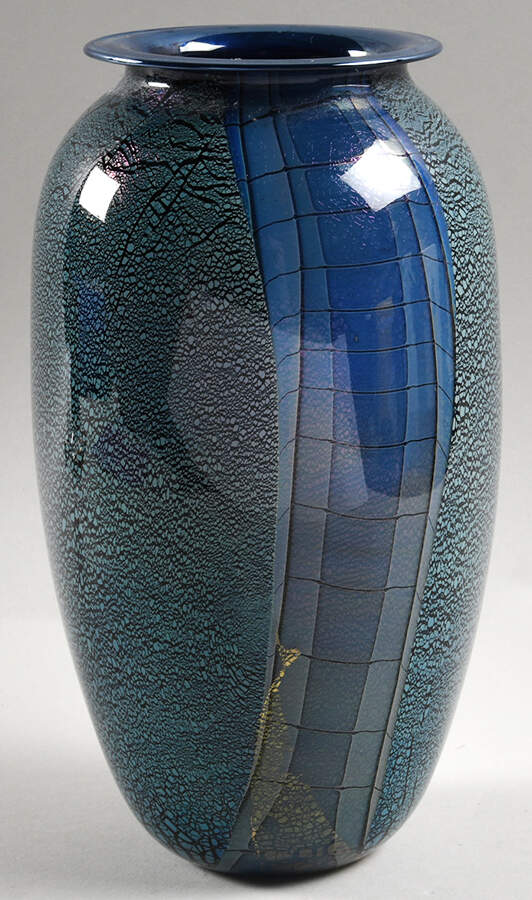 Eickholt Studios Giftware Iridescent Blue Vase - No Box by Eickholt Studios-1