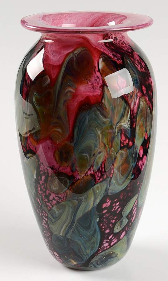 Eickholt Studios Giftware Green & Pink Vase - No Box by Eickholt Studios-1