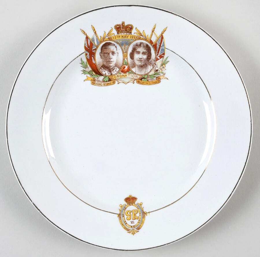 Royalty Commemoratives George Vi & Elizabeth Coronation Plate - No Box by England-1
