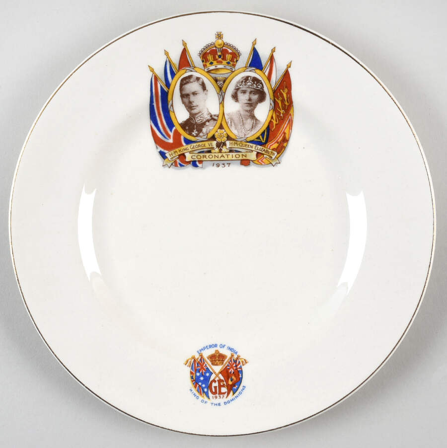 Royalty Commemoratives George Vi & Elizabeth Coronation Plate - No Box by England-1