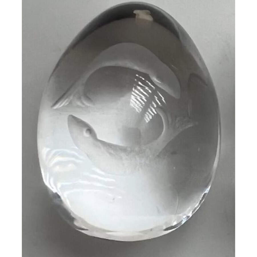 Zodiac Crystal Paperweights Pisces- Koi Fish - No Box by Ekenas-1