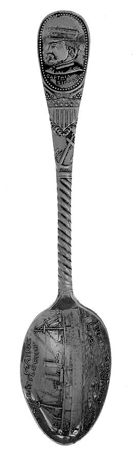 Souvenir Spoons The Battleship Maine - No Box by George E. Homer-1