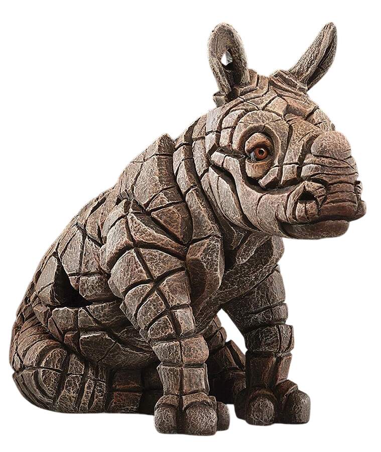 Wild Animals Rhinoceros Calf - Boxed by Edge Sculpture By Matt Buckley-1