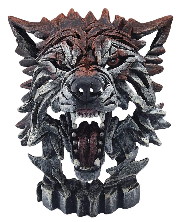 Wild Animals Mini Wolf Bust - Boxed by Edge Sculpture By Matt Buckley-1
